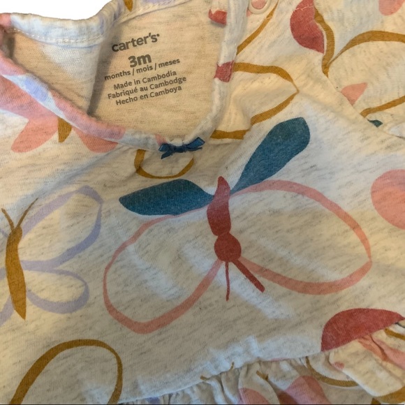 Carters and Gerber Set of 4 Baby Girls 3 Month Outfits - Picture 3 of 10